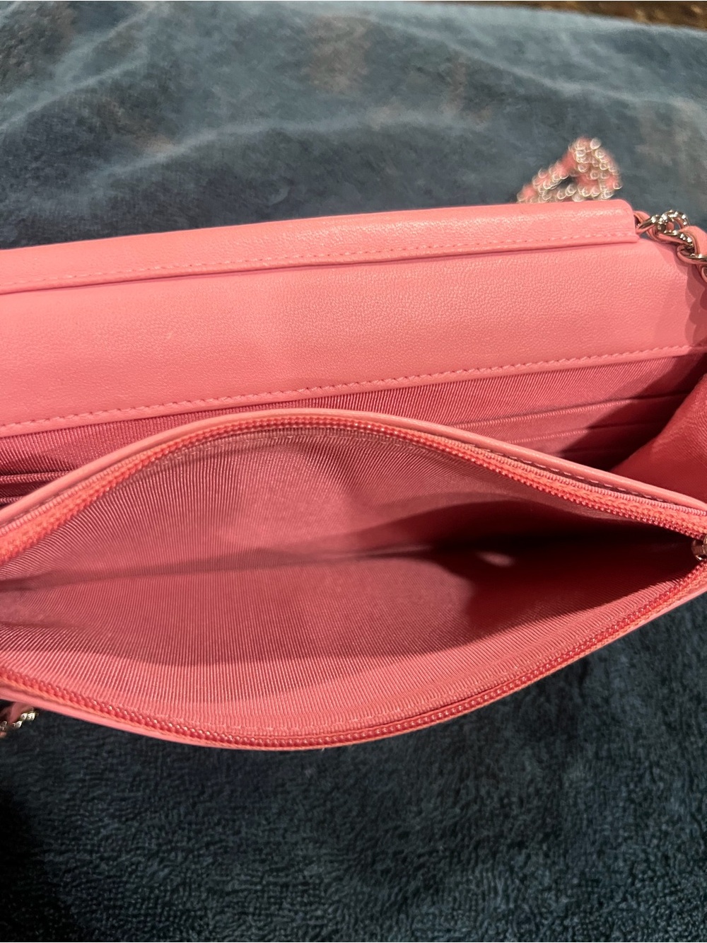 CHANEL Pink Quilted Leather Wallet-On-Chain with Chain Strap - Picture 11 of 11
